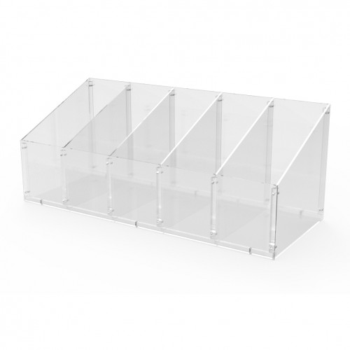 Fixturedisplays 5-Sided 11.5x11.5x30 Clear Pedestal Acrylic Box Plexiglass Raffle Ticket Box Lucite Pedestal Dump Bin, Donation Bin New Knock Down