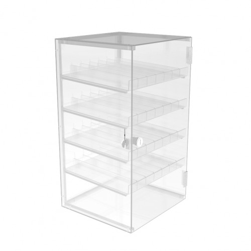 FixtureDisplays Clear Cabinet Acrylic Display Removable Shelf Case