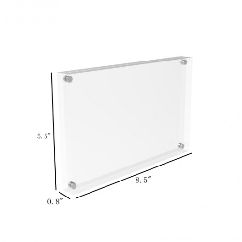 FixtureDisplays 1PK 8.5 X 11 Clear Acrylic Sign Holder For