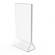 5.5 x 8.5 Acrylic Sign Holder for Tabletops, Top Insert, T-style - Clear  19068