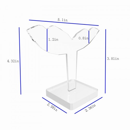 FixtureDisplays Plexiglass Acrylic 16-bar Bracelet Rotating