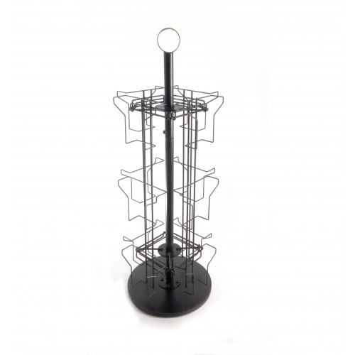 Rotating Display Stand With Acrylic Pockets - Wire Displays : Wire