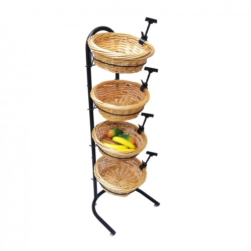 4 Tier Vegetable Storage Stand Wood Display