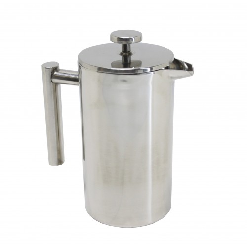 Stainless Press, French Coffee Press, Double Wall, 1 Liter, Brushed