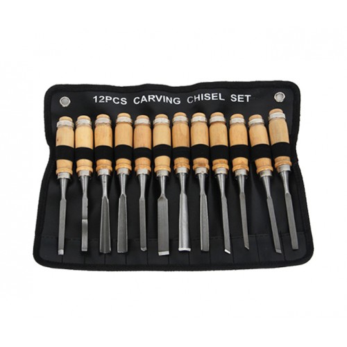 Wood Carving Chisels Set of 12 in Case