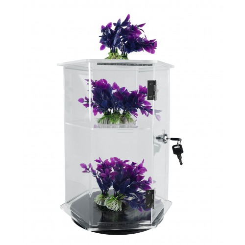 Clear Cabinet Acrylic Display Removable Shelf Case Plexiglass Showcase with Lock and Key Transparent Fixturedisplays