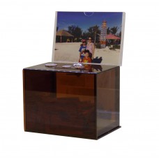 Fixturedisplays 15x15x38 Clear Plexiglass Large Floor Standing Tithing Box Offering Box Ballot Box 14316