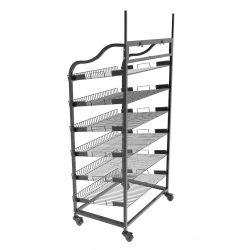 FixtureDisplays® 4-Tier Bakery Bread Rack with Angled Shelves Wooden  Display Rack Bread Store Rack 30X18X55 101143-NF