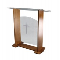 FixtureDisplays® Podium acrylique en plexiglas Pupitre d'église transparent  1803-311-NEW 