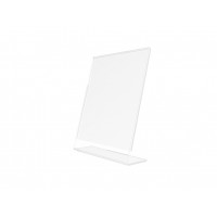 FixtureDisplays® 3PK 8 x 10 Clear Acrylic Sign Holder with Slant Back