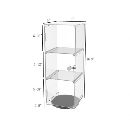 Clear Cabinet Acrylic Display Removable Shelf Case Plexiglass Showcase with Lock and Key Transparent Fixturedisplays