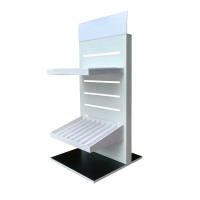 Bread Display Racks Single Sided Gondola With 12 Wood Shelves 12ft