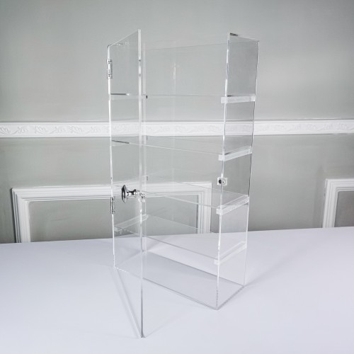 FixtureDisplays Clear Cabinet Acrylic Display Removable Shelf Case