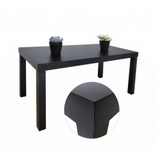 FixtureDisplays® Black Coffee Table End SideTable Living Room Furniture Light Weight Willow Grain 10034