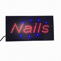 FixtureDisplays® NAILS LED Billboard Black frame: 18.9