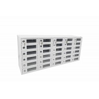 FixtureDisplays® 30-Slot Cell Phone Storage Station Lockers Clear Window 35X15X9