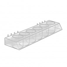 FixtureDisplays® Pack of 2 Molded Plexiglass Acrylic 6-Cup Display Trays 100937