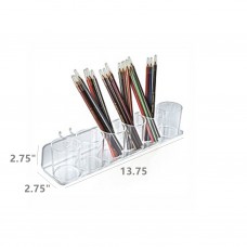 FixtureDisplays® Pack of 2 Plexiglass Acrylic Trays with 6 Display Cups 100943