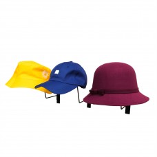 FixtureDisplays® 3 PACK Wall Mount Hat Hold Headwear Organizer Wig Display Metal Wire Flexible Configuration 10126-3PK