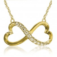 N747 Forever Gold Crystal Infinity Heart Pendant In A Box102784