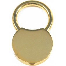High Polished Gold Plated Round Engraveable Key Ring102827