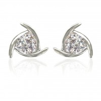 E142S Forever Silver Plated Crystal Galaxy Stud Earrings102882
