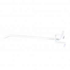 FixtureDisplays® 10 PACK 6 inches Peg Hook Pegboard Hook Pegwall Hook Wire Slatwall Hook Metal Peg Hook Metal Gridwall Hook 10308-2-White -Hook