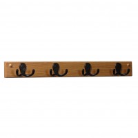 FixtureDisplays® 4 Double Prong Hook Rail/Coat Rack 1040090