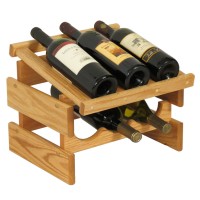 FixtureDisplays® 6 Bottle Dakota Wine Rack with Display Top  104524