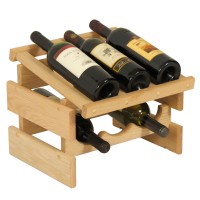 FixtureDisplays® 6 Bottle Dakota Wine Rack with Display Top  104527