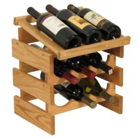 FixtureDisplays® 9 Bottle Dakota Wine Rack with Display Top  104528