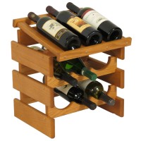 FixtureDisplays® 9 Bottle Dakota Wine Rack with Display Top  104530