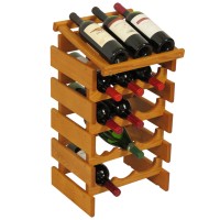 FixtureDisplays® 15 Bottle Dakota Wine Rack with Display Top  104538