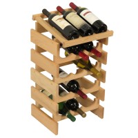 FixtureDisplays® 15 Bottle Dakota Wine Rack with Display Top  104539