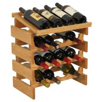 FixtureDisplays® 16 Bottle Dakota Wine Rack with Display Top  104564