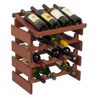 FixtureDisplays® 16 Bottle Dakota Wine Rack with Display Top  104565