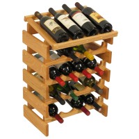 FixtureDisplays® 20 Bottle Dakota Wine Rack with Display Top  104568