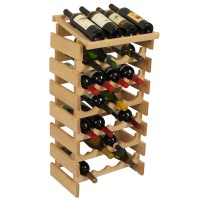 FixtureDisplays® 28 Bottle Dakota Wine Rack with Display Top  104579