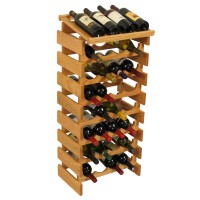 FixtureDisplays® 32 Bottle Dakota Wine Rack with Display Top  104580