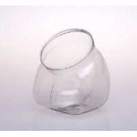 FixtureDisplays® 19oz PVC Flattened Globes Jar - 80pk 106095 Pre-order only.Minimumapply.