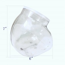 FixtureDisplays® 94oz PVC Flattened Globes Jar - 12pk 106098 Pre-order only.Minimumapply.