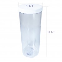 FixtureDisplays® 88oz PVC Tubs L-Series Jar - 16pk 106106 Pre-order only.Minimumapply.