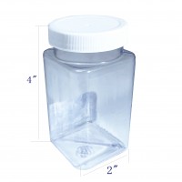 FixtureDisplays® 8oz PVC Small Squares Jar - 189pk 106116 Pre-order only.Minimumapply.