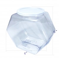 FixtureDisplays® 240oz PVC Hexagons Jar - 20pk 106126 Pre-order only.Minimumapply.