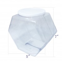 FixtureDisplays® 129oz PVC Hexagons Jar - 12pk 106127 Pre-order only.Minimumapply.