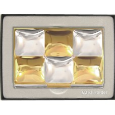 Women's Designer 2 Tone Business Card Holder with Crystal 106165