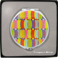 S5344-16 Compact Mirror In Modern Print With Double Mirror 106412
