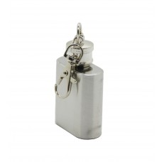 FixtureDisplays® Portable 1oz Mini Stainless Steel Hip Flask Alcohol Flagon with Keychain 107