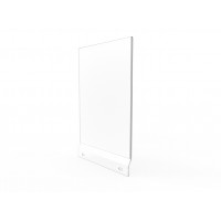 FixtureDisplays® Acrylic Sign Holder for Suggestion Box, Clear Graphics Sign Header 8.5x11 for Ballot Box, Box Mount Literature Holder 10918-8.5x11header