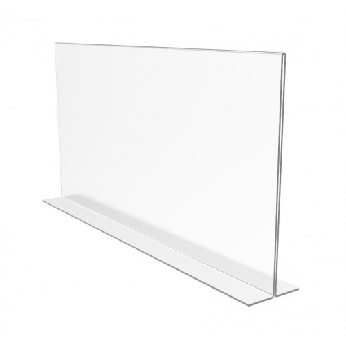 Fixturedisplays® 3pk 17 X 11 Clear Acrylic Sign Holder For Tabletops Horizontal Table Tent 4683